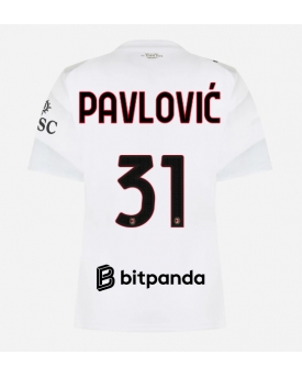AC Milan Strahinja Pavlovic #31 Maglia Gara Trasferta Repliche 2026-27 Donna Maniche Corte AC Milan Strahinja Pavlovic #31 Maglia Gara Trasferta Repliche 2026-27 Donna Maniche Corte